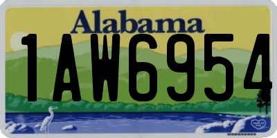 AL license plate 1AW6954
