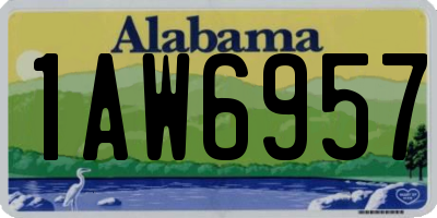 AL license plate 1AW6957