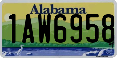 AL license plate 1AW6958