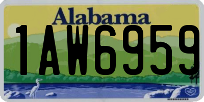 AL license plate 1AW6959
