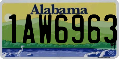 AL license plate 1AW6963