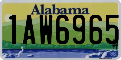AL license plate 1AW6965