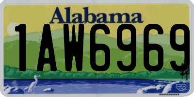 AL license plate 1AW6969