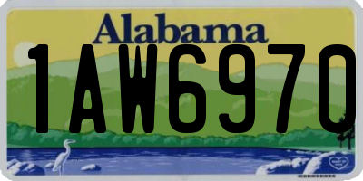 AL license plate 1AW6970