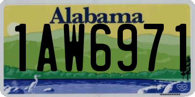 AL license plate 1AW6971