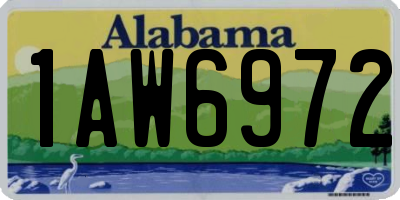 AL license plate 1AW6972