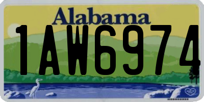 AL license plate 1AW6974