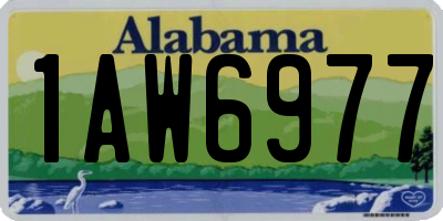 AL license plate 1AW6977