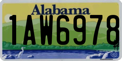 AL license plate 1AW6978
