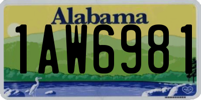 AL license plate 1AW6981