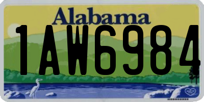 AL license plate 1AW6984