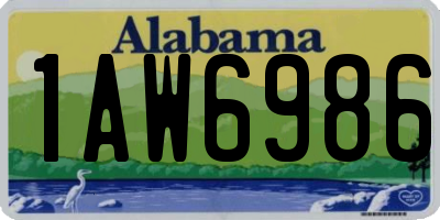 AL license plate 1AW6986