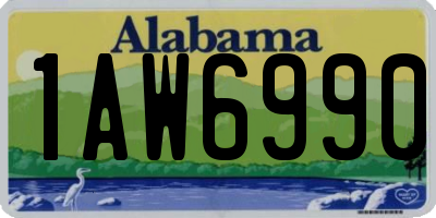 AL license plate 1AW6990