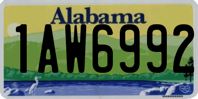 AL license plate 1AW6992