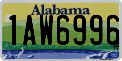 AL license plate 1AW6996