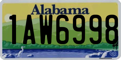 AL license plate 1AW6998