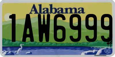 AL license plate 1AW6999