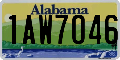 AL license plate 1AW7046