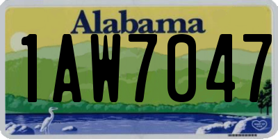 AL license plate 1AW7047