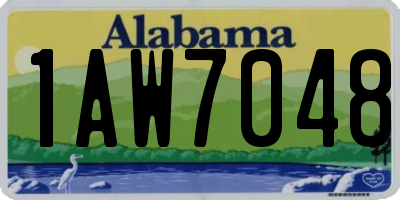 AL license plate 1AW7048