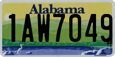 AL license plate 1AW7049
