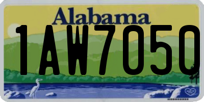 AL license plate 1AW7050