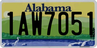 AL license plate 1AW7051