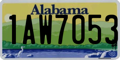 AL license plate 1AW7053