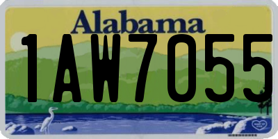 AL license plate 1AW7055