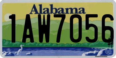 AL license plate 1AW7056