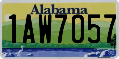AL license plate 1AW7057