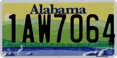 AL license plate 1AW7064
