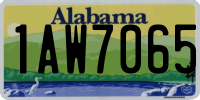 AL license plate 1AW7065