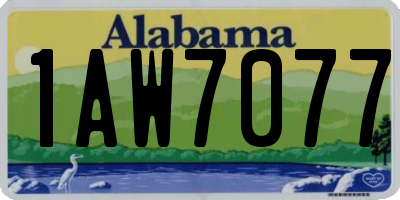 AL license plate 1AW7077