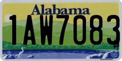 AL license plate 1AW7083