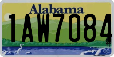 AL license plate 1AW7084