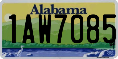AL license plate 1AW7085
