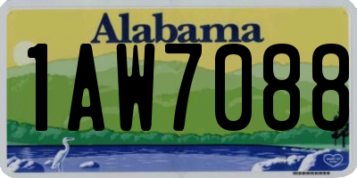 AL license plate 1AW7088