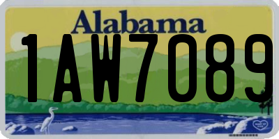 AL license plate 1AW7089
