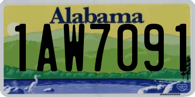 AL license plate 1AW7091