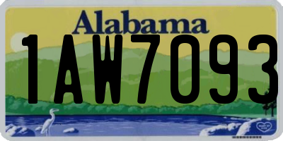 AL license plate 1AW7093
