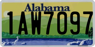 AL license plate 1AW7097