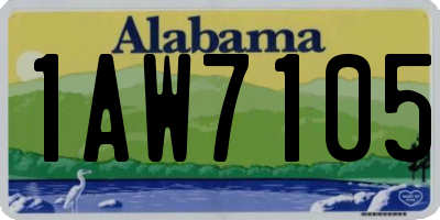 AL license plate 1AW7105