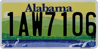 AL license plate 1AW7106