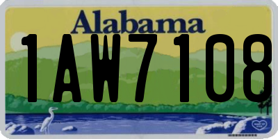 AL license plate 1AW7108