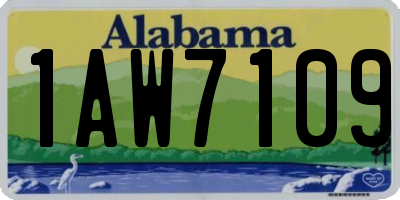 AL license plate 1AW7109