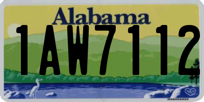 AL license plate 1AW7112