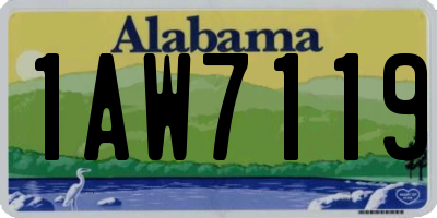 AL license plate 1AW7119