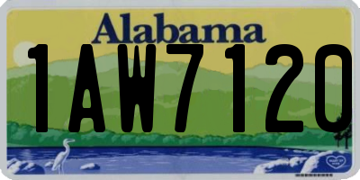 AL license plate 1AW7120