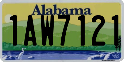 AL license plate 1AW7121